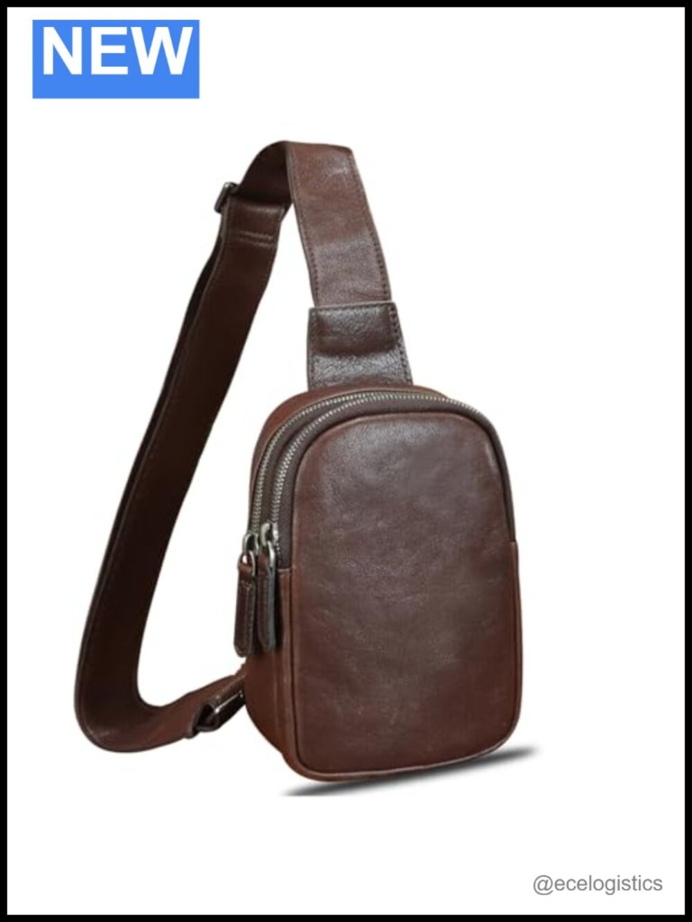 Genuine Leather Sling Bag Crossbody Purse Handmade Daypack Retro Shoulder